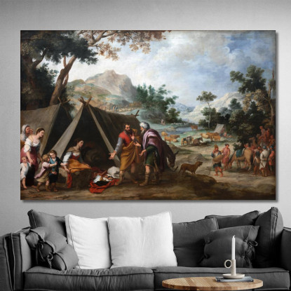 Labano Che Cerca I Suoi Dei Domestici Rubati Bartolomé Estebán Murillo bem11 quadro stampato su tela