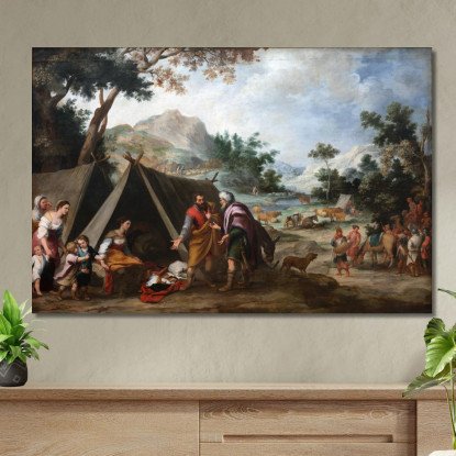 Labano Che Cerca I Suoi Dei Domestici Rubati Bartolomé Estebán Murillo bem11 quadro stampato su tela