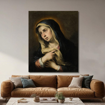 Mater Dolorosa Bartolomé Estebán Murillo bem12 quadro stampato su tela
