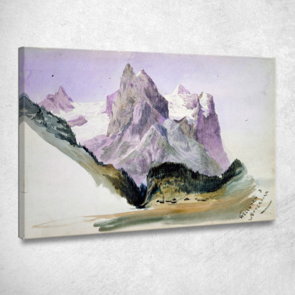 Wellhorn E Wetterhorn Di Brunig Sul Retro John Singer Sargent jss370 quadro stampato su tela