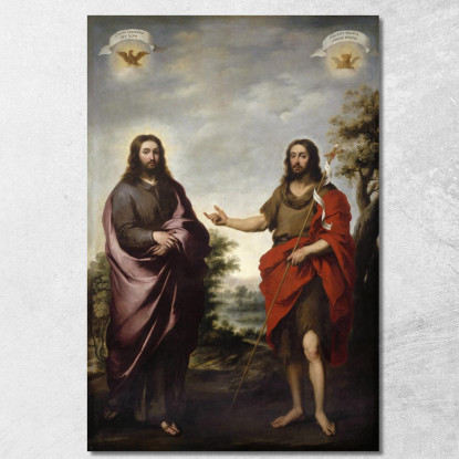 San Giovanni Battista Che Indica Cristo Bartolomé Estebán Murillo bem18 quadro stampato su tela
