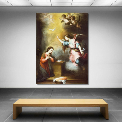 Annunciazione Bartolomé Estebán Murillo bem25 quadro stampato su tela