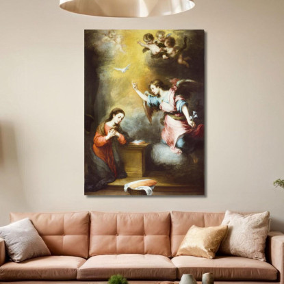 Annunciazione Bartolomé Estebán Murillo bem25 quadro stampato su tela