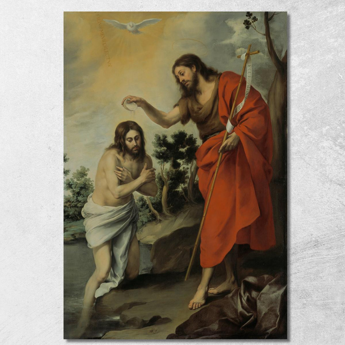 Battesimo Di Cristo Bartolomé Estebán Murillo bem26 quadro stampato su tela
