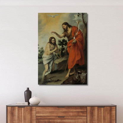 Battesimo Di Cristo Bartolomé Estebán Murillo bem26 quadro stampato su tela