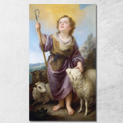 Il Buon Pastore Bartolomé Estebán Murillo bem33 quadro stampato su tela