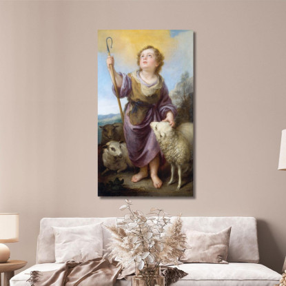 Il Buon Pastore Bartolomé Estebán Murillo bem33 quadro stampato su tela