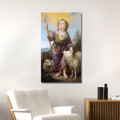 Il Buon Pastore Bartolomé Estebán Murillo bem33 quadro stampato su tela