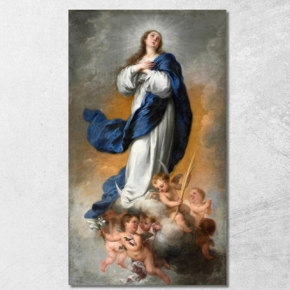 L'Immacolata Concezione Bartolomé Estebán Murillo bem36 quadro stampato su tela