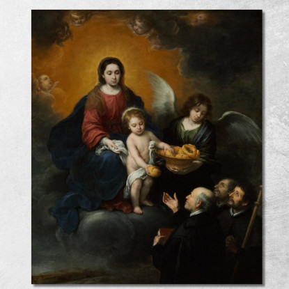 Il Bambino Gesù Che Distribuisce Pane Ai Pellegrini Bartolomé Estebán Murillo bem37 quadro stampato su tela
