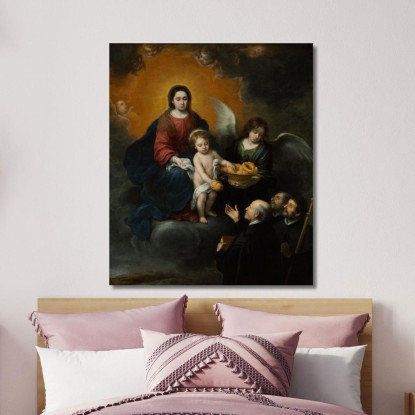 Il Bambino Gesù Che Distribuisce Pane Ai Pellegrini Bartolomé Estebán Murillo bem37 quadro stampato su tela