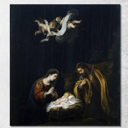 Natività Bartolomé Estebán Murillo bem39 quadro stampato su tela