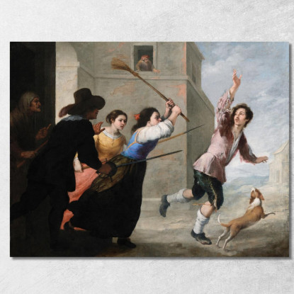 Il Figliol Prodigo Cacciato Bartolomé Estebán Murillo bem42 quadro stampato su tela