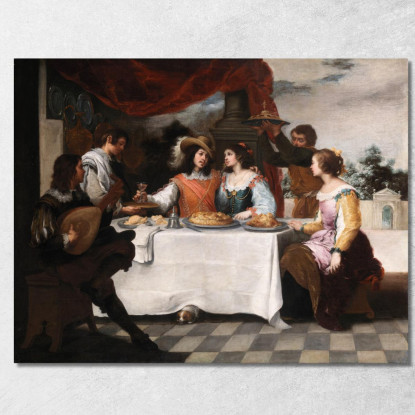 Il Figliol Prodigo Che Banchetta Bartolomé Estebán Murillo bem43 quadro stampato su tela