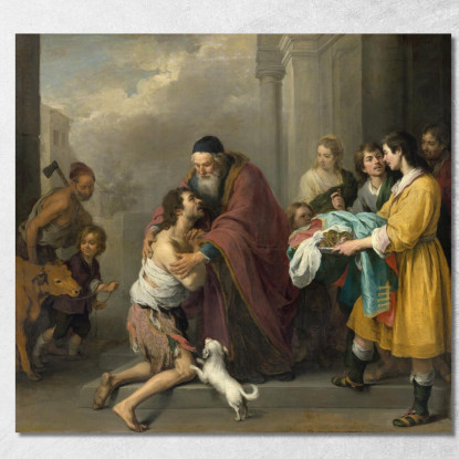 Il Ritorno Del Figliol Prodigo Bartolomé Estebán Murillo bem47 quadro stampato su tela