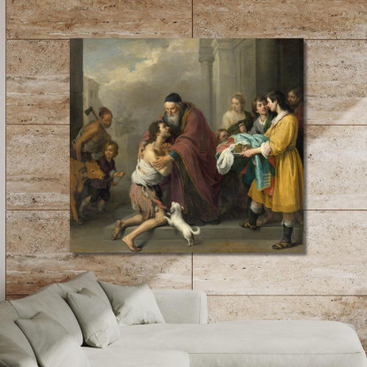 Il Ritorno Del Figliol Prodigo Bartolomé Estebán Murillo bem47 quadro stampato su tela