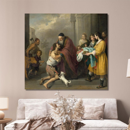 Il Ritorno Del Figliol Prodigo Bartolomé Estebán Murillo bem47 quadro stampato su tela