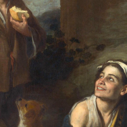 Due Ragazzi Contadini Bartolomé Estebán Murillo bem54 quadro stampato su tela