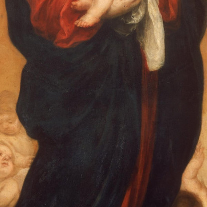 Vergine E Bambino In Gloria Bartolomé Estebán Murillo bem56 quadro stampato su tela