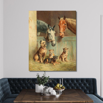 Amicizia Tra Animali Carl Reichert crc11 quadro stampato su tela