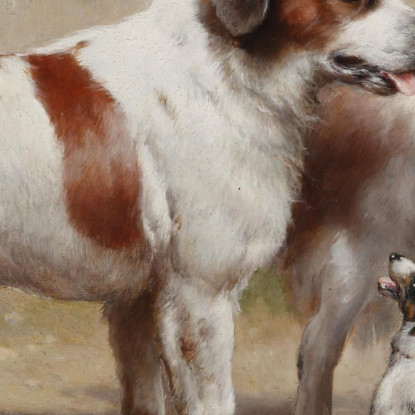 Tre Cani Carl Reichert crc21 quadro stampato su tela