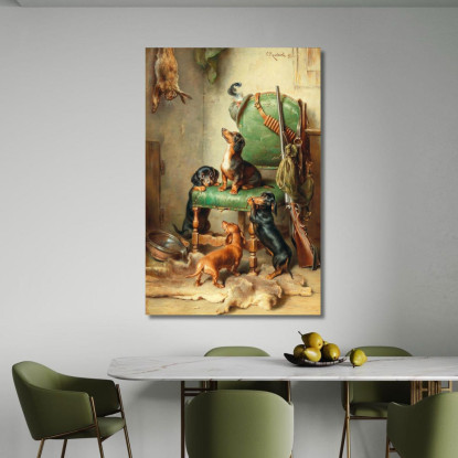 Ancora Non Addestrato Alla Caccia Alla Lepre Carl Reichert crc41 quadro stampato su tela