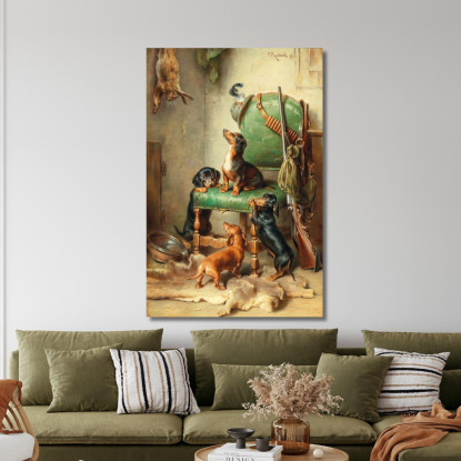 Ancora Non Addestrato Alla Caccia Alla Lepre Carl Reichert crc41 quadro stampato su tela