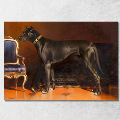 Ombra Insolente Cane Dell'Imperatrice Elisabetta Carl Reichert crc48 quadro stampato su tela