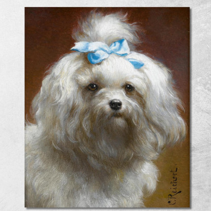 Il Fiocco Blu Carl Reichert crc51 quadro stampato su tela