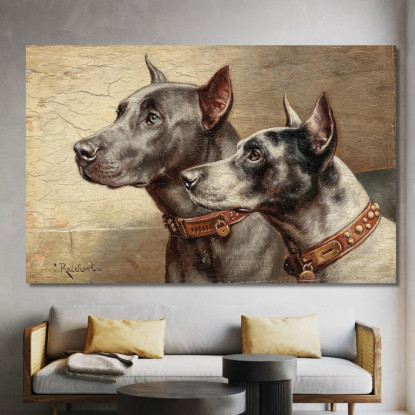 Due Amici Carl Reichert crc56 quadro stampato su tela