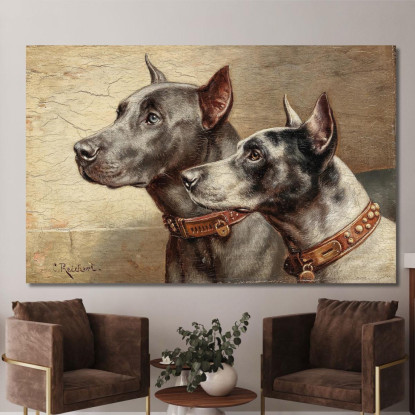 Due Amici Carl Reichert crc56 quadro stampato su tela