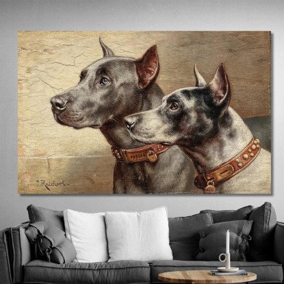 Due Amici Carl Reichert crc56 quadro stampato su tela