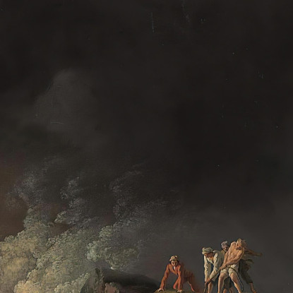 Un Naufragio Con Figure Che Raggiungono La Riva Claude-Joseph Vernet cjv9 quadro stampato su tela