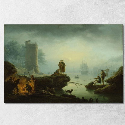 Mattina Claude-Joseph Vernet cjv21 quadro stampato su tela