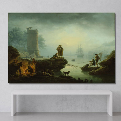 Mattina Claude-Joseph Vernet cjv21 quadro stampato su tela