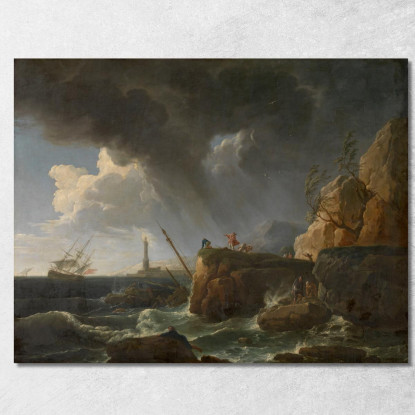 Marina Claude-Joseph Vernet cjv24 quadro stampato su tela