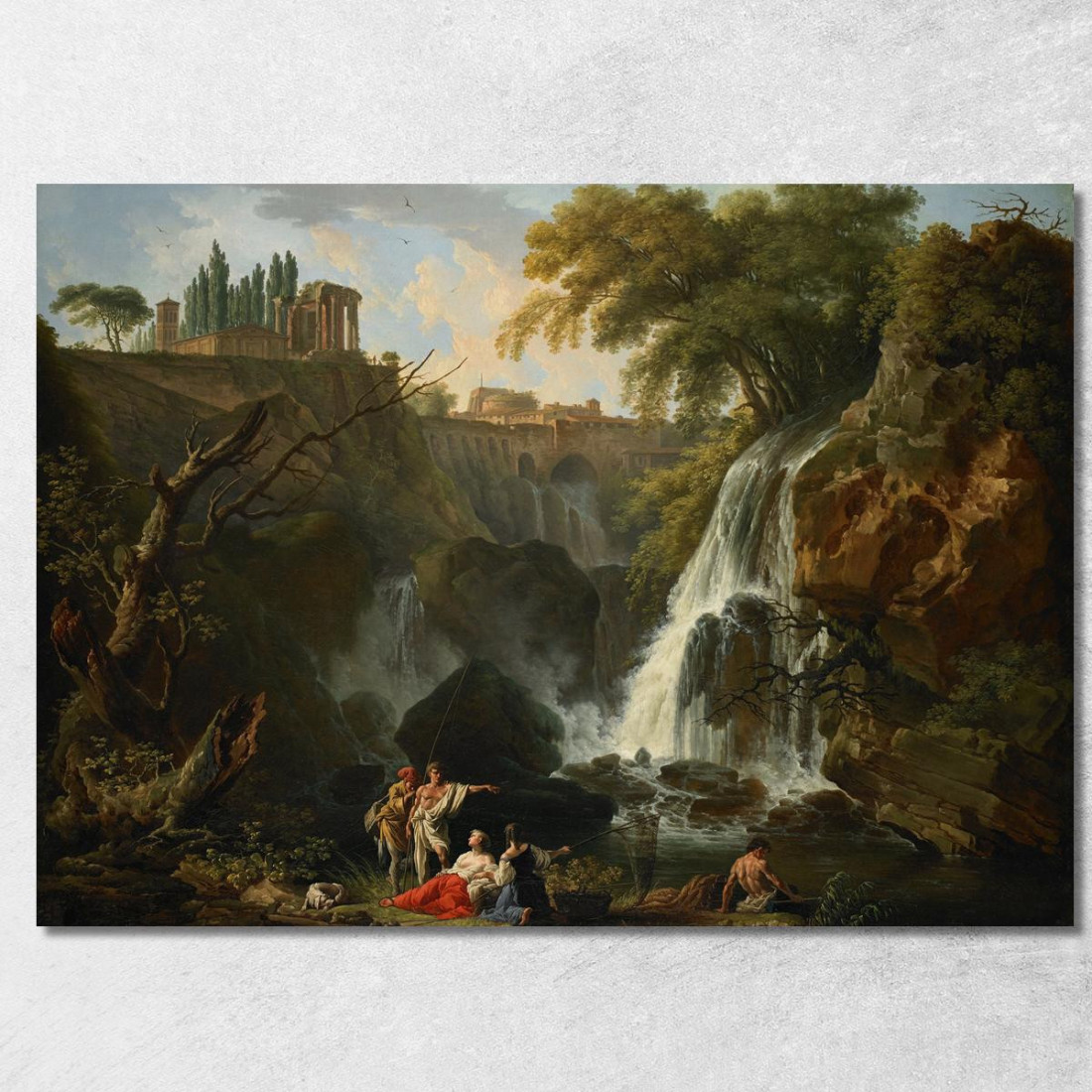 La Cascata Di Tivoli Claude-Joseph Vernet cjv30 quadro stampato su tela