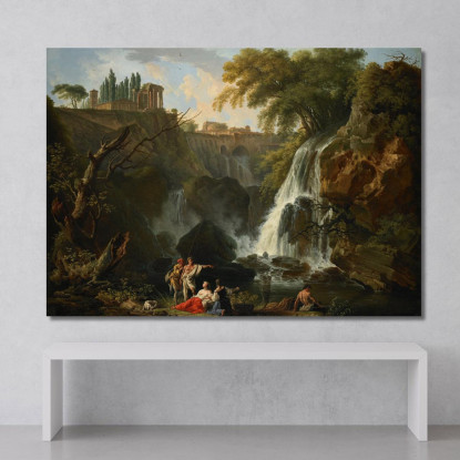 La Cascata Di Tivoli Claude-Joseph Vernet cjv30 quadro stampato su tela