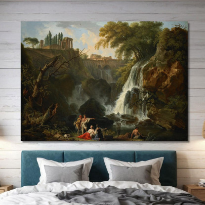 La Cascata Di Tivoli Claude-Joseph Vernet cjv30 quadro stampato su tela