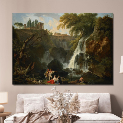 La Cascata Di Tivoli Claude-Joseph Vernet cjv30 quadro stampato su tela