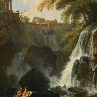 La Cascata Di Tivoli Claude-Joseph Vernet cjv30 quadro stampato su tela