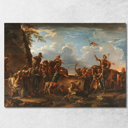 La Morte Di Regolo Claude-Joseph Vernet cjv31 quadro stampato su tela