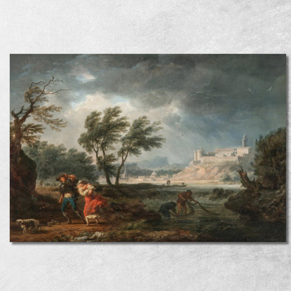 Le Quattro Ore Del Giorno - Mezzogiorno Claude-Joseph Vernet cjv33 quadro stampato su tela