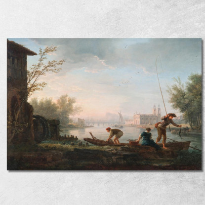 Le Quattro Ore Del Giorno - Mattina Claude-Joseph Vernet cjv34 quadro stampato su tela