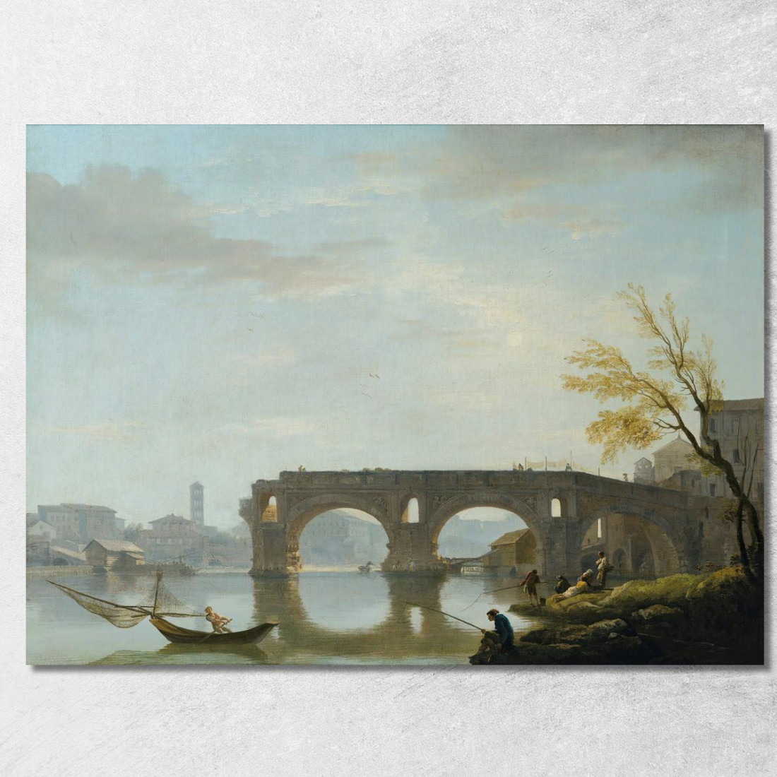 Veduta Del Ponte Rotto A Roma Claude-Joseph Vernet cjv41 quadro stampato su tela