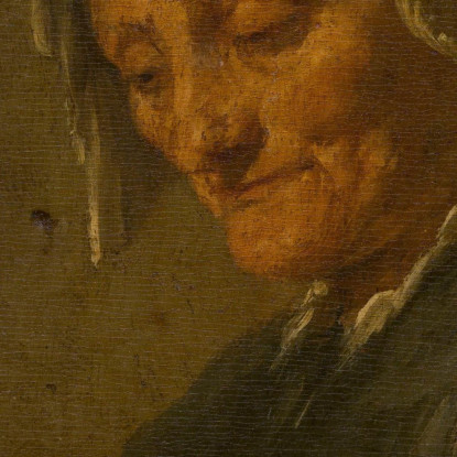 Un’Anziana Che Taglia Il Tabacco David Teniers The Younger dty25 quadro stampato su tela