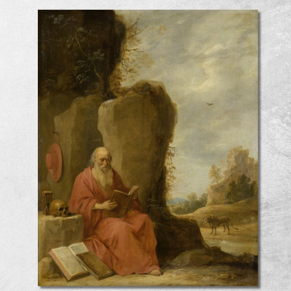 San Girolamo Nel Deserto David Teniers The Younger dty80 quadro stampato su tela