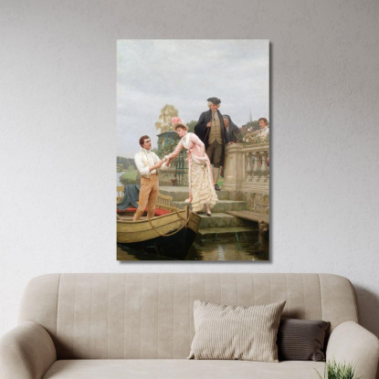 Poni La Tua Dolce Mano Nella Mia E Fidati Di Me Edmund Blair Leighton ebl12 quadro stampato su tela