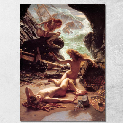 La Caverna Delle Ninfe Della Tempesta Edward John Poynter ejp8 quadro stampato su tela