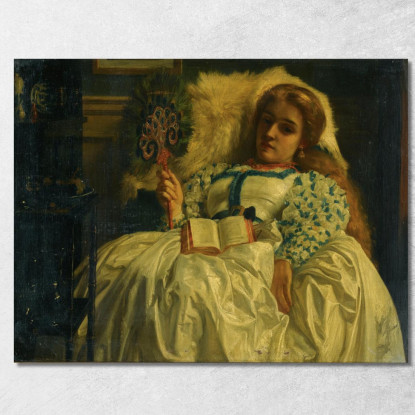 Il Ventaglio Del Pavone Edward John Poynter ejp28 quadro stampato su tela
